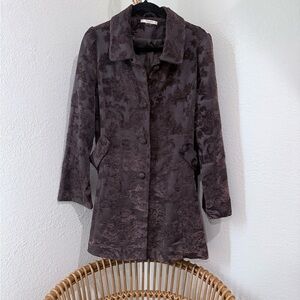 Vertigo Paris Brown Textured Jacquard Jacket